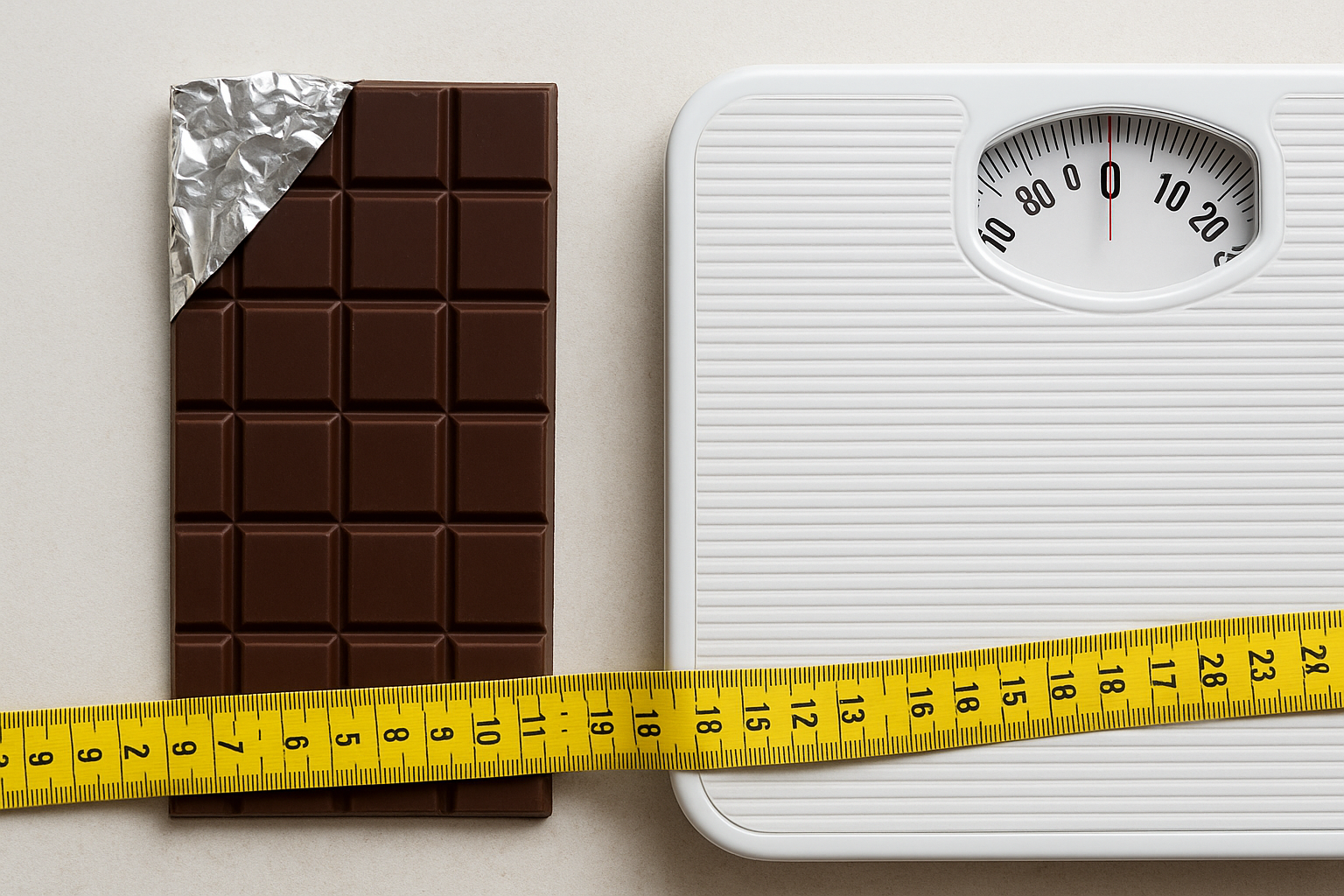 A delicious bar of dark chocolate with high cocoa content, representing the link between dark chocolate, health, and weight management.